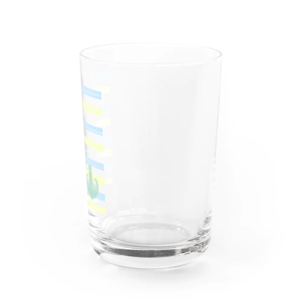 Prism coffee beanのジェラートラテアート /パイナップル×ブルーハワイ Water Glass :right