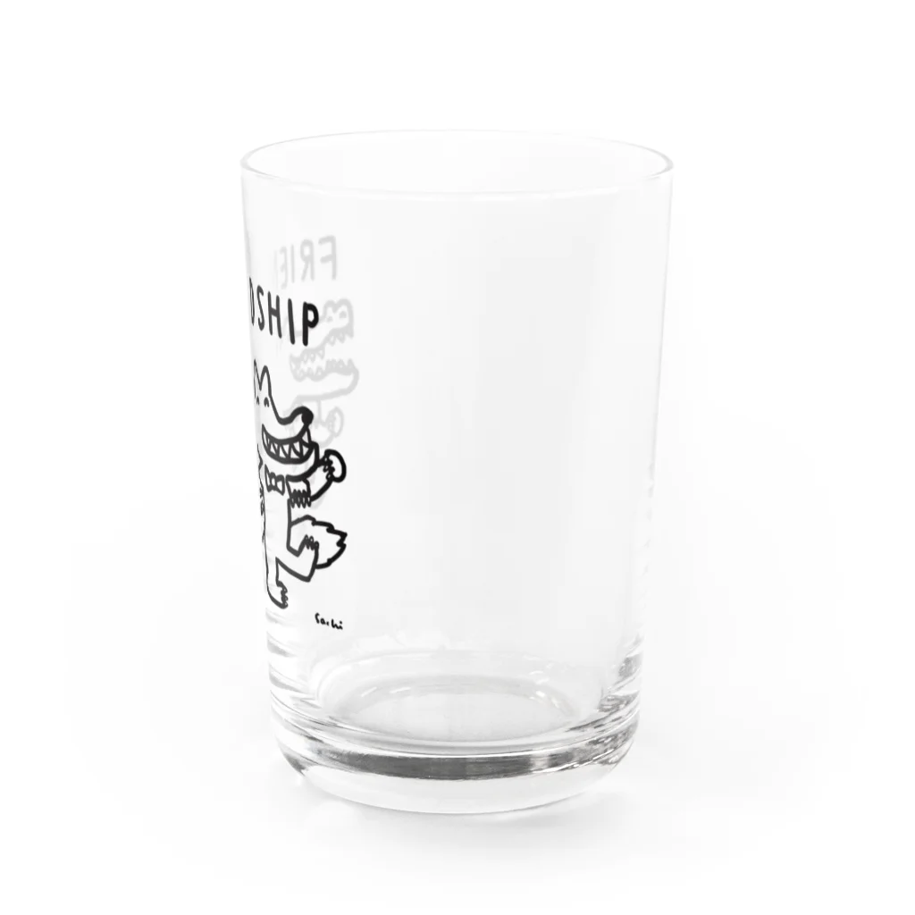 天明幸子　SUZURI  オフィシャルショップのfriendship Water Glass :right