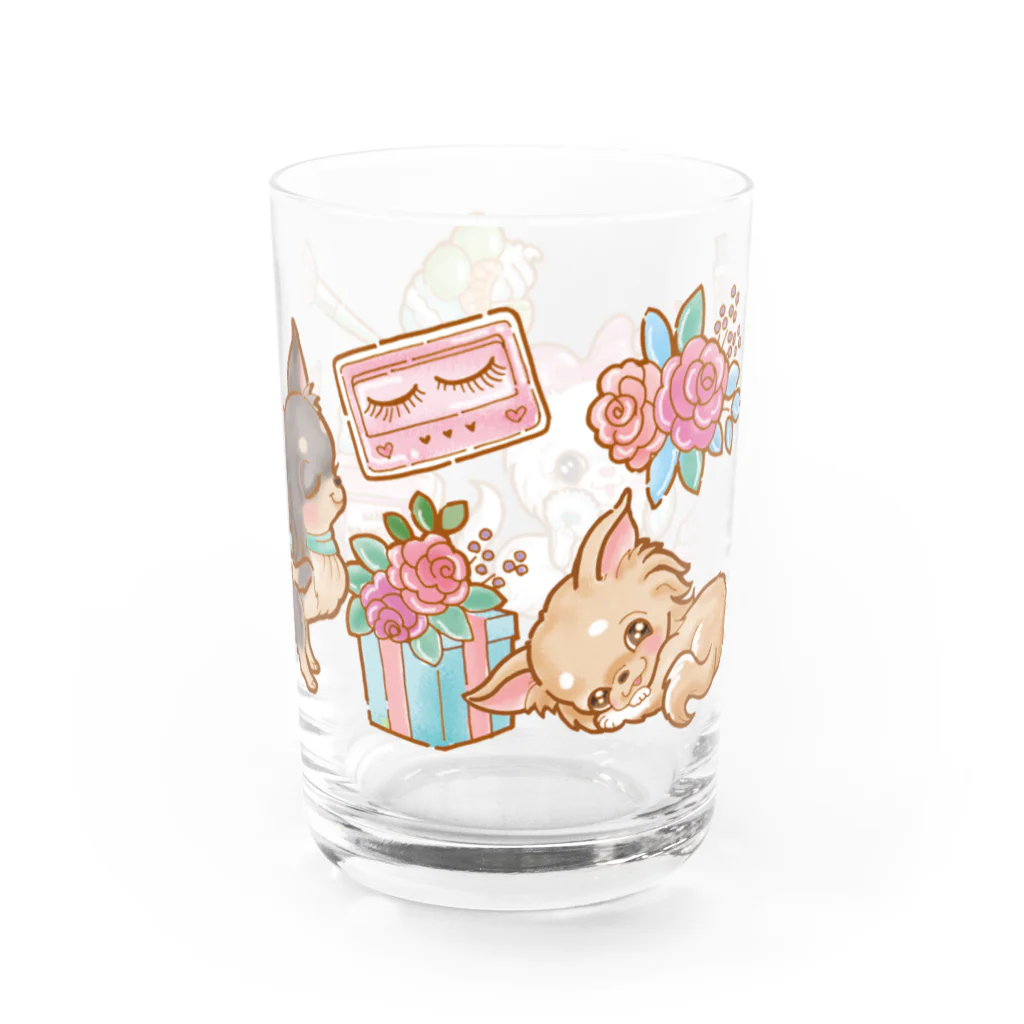 あとりえピノコのコスメちわわん Water Glass :right