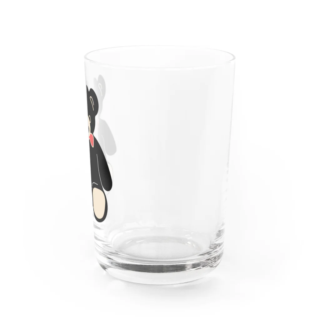 花柄ランタンのくまシンプル Water Glass :right