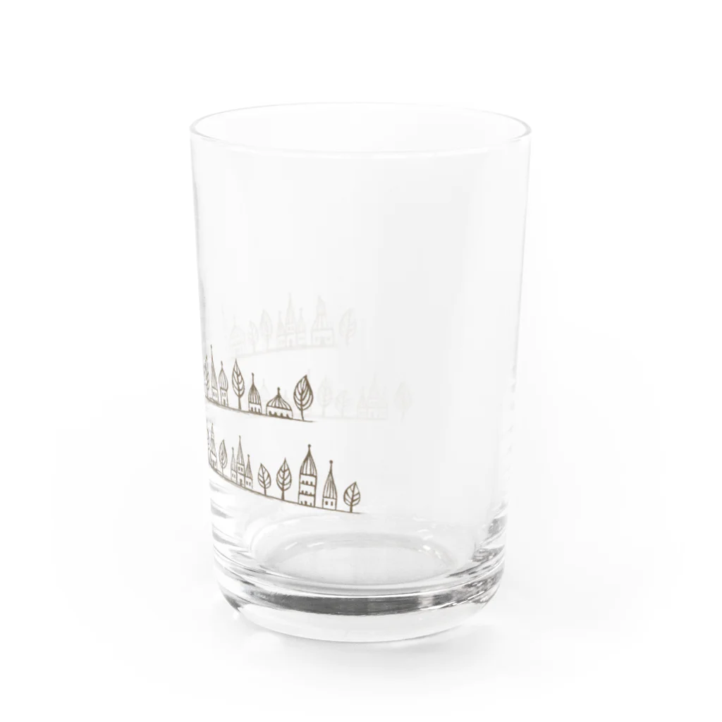 MichWich Designのとんがり帽子の家並み Water Glass :right