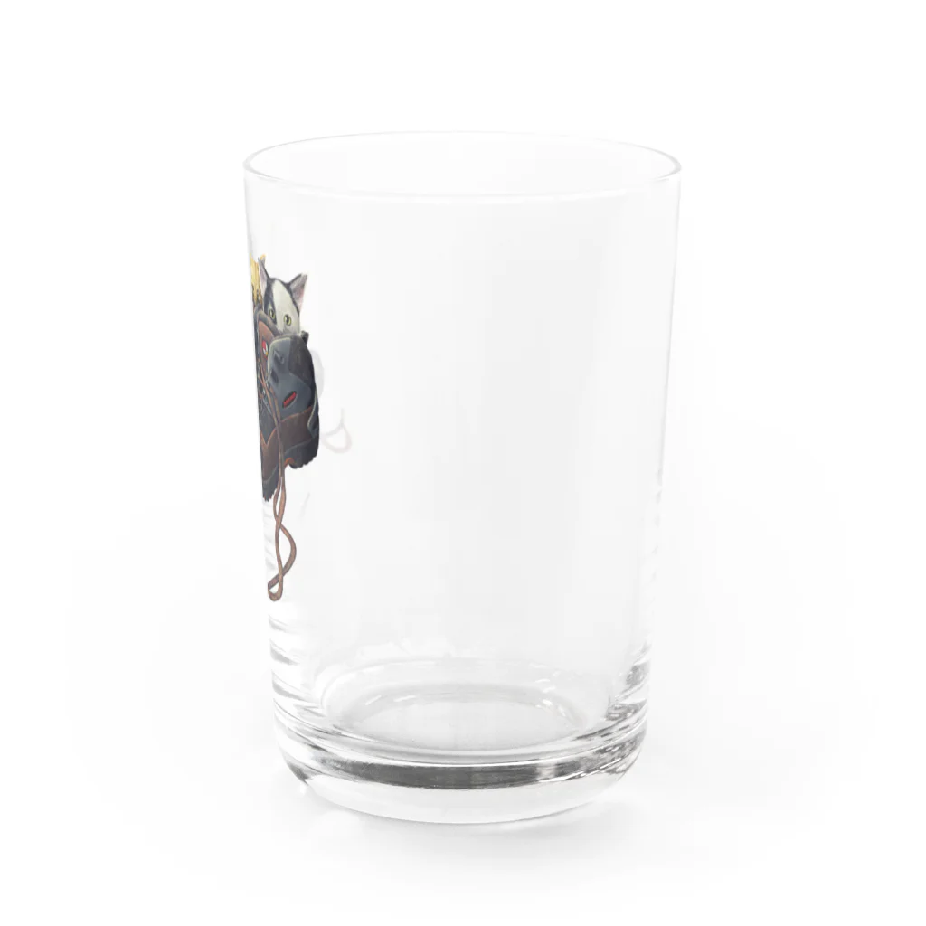 ウエダマサノブ＠アトリエ縄文じいさんのくつねこ Water Glass :right