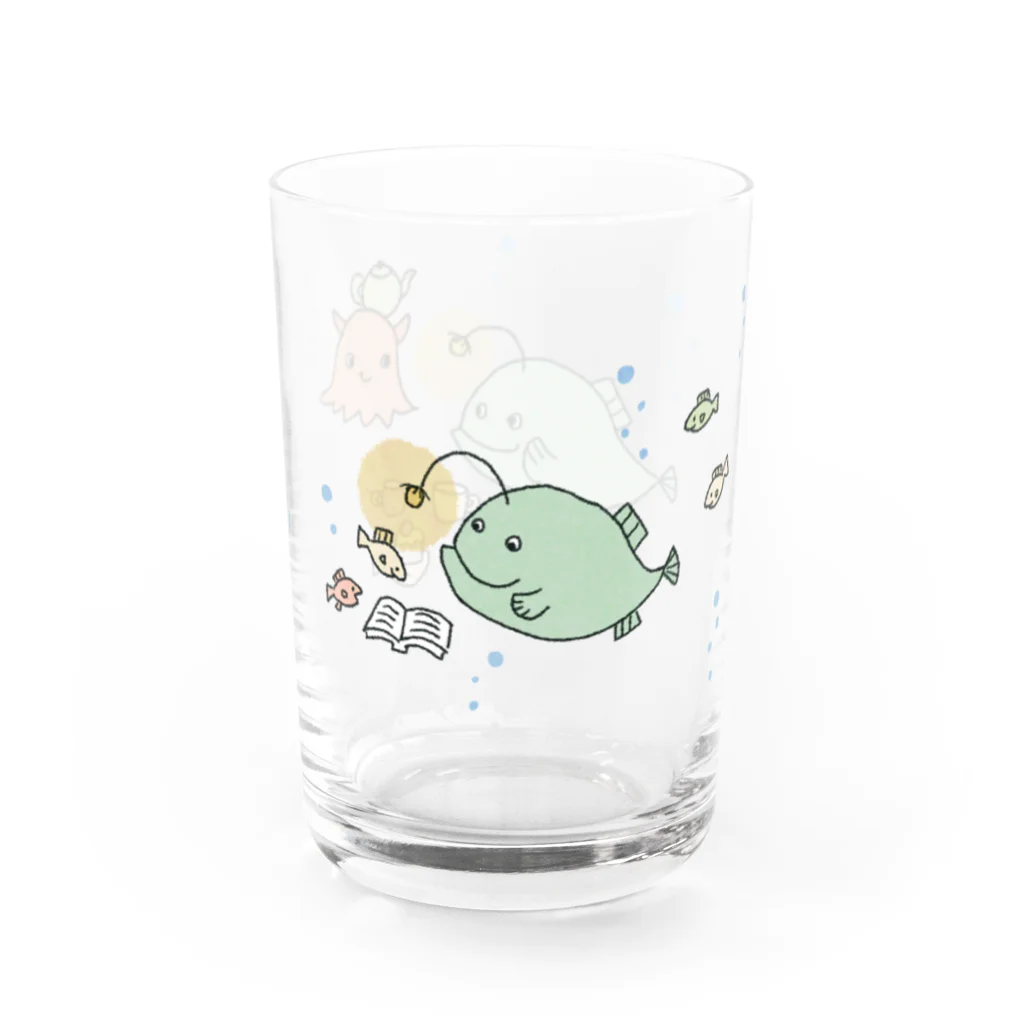 くろぽち屋のチョウチンアンコウさんグラス Water Glass :right