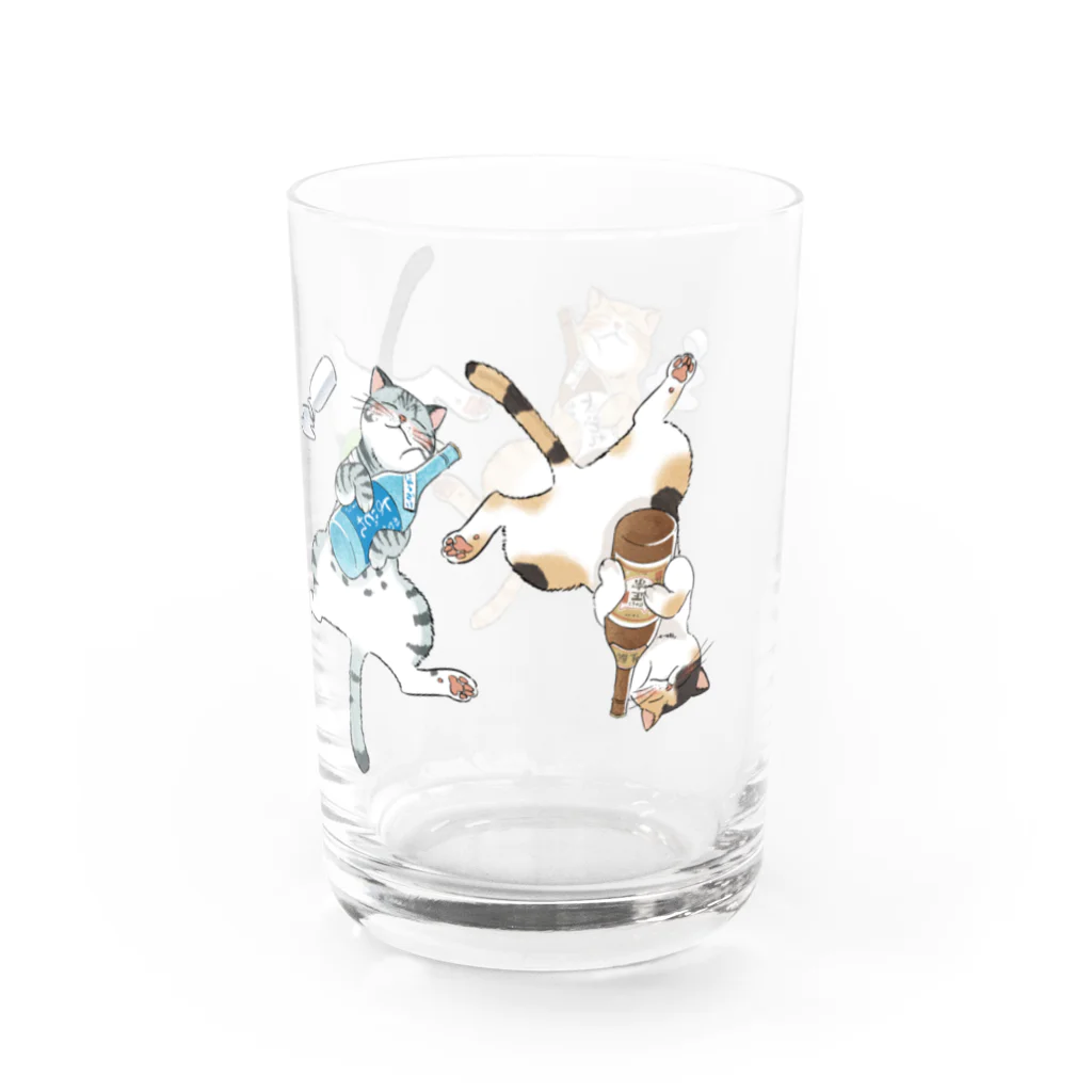 フジワラヨシトのよいどれ猫 Water Glass :right