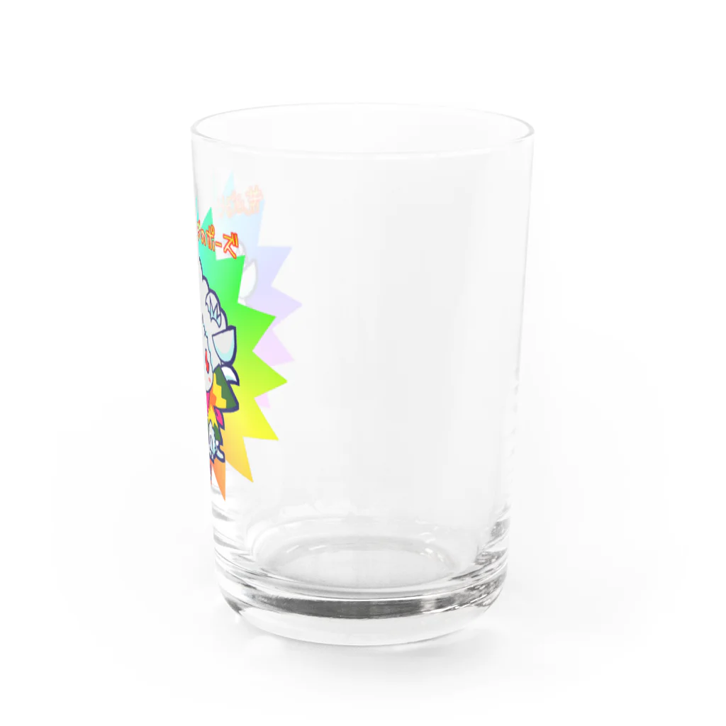 POISONCHARM電脳露店2号の荒ぶるヒツジのポーズ Water Glass :right