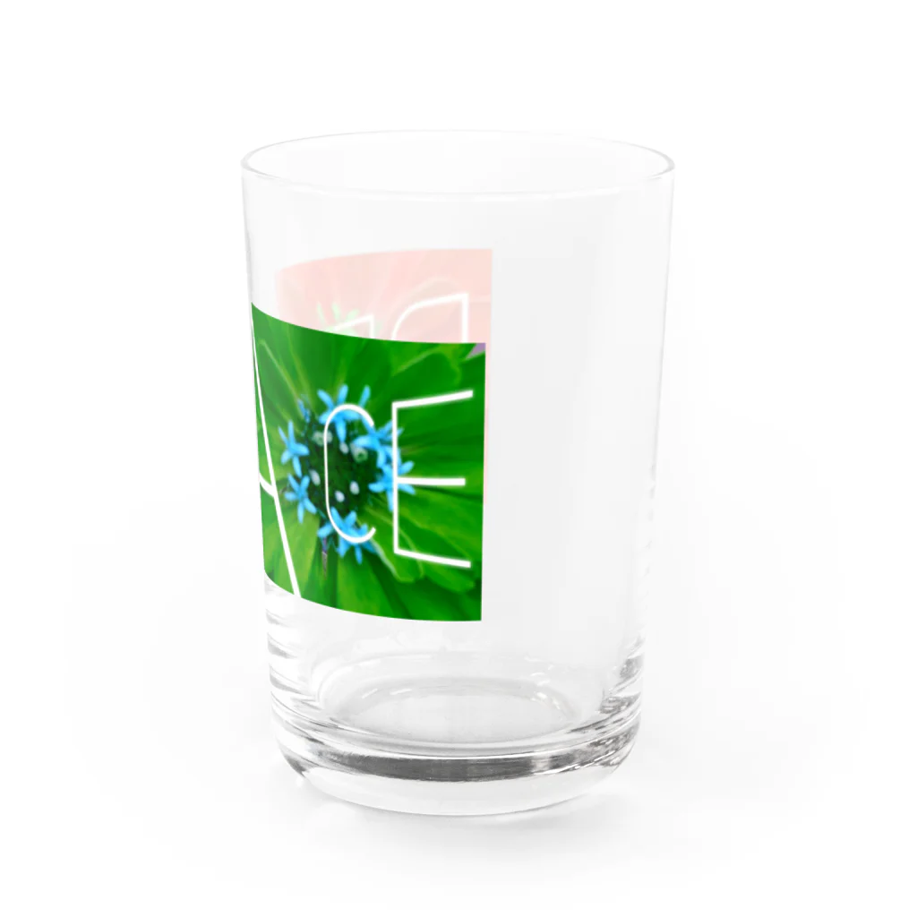 シンプルにpeace in love♡の花peace Water Glass :right