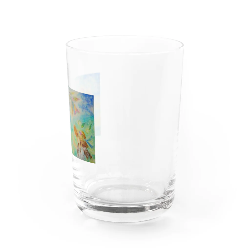 ヨッシー本舗の虹色のさかな Water Glass :right