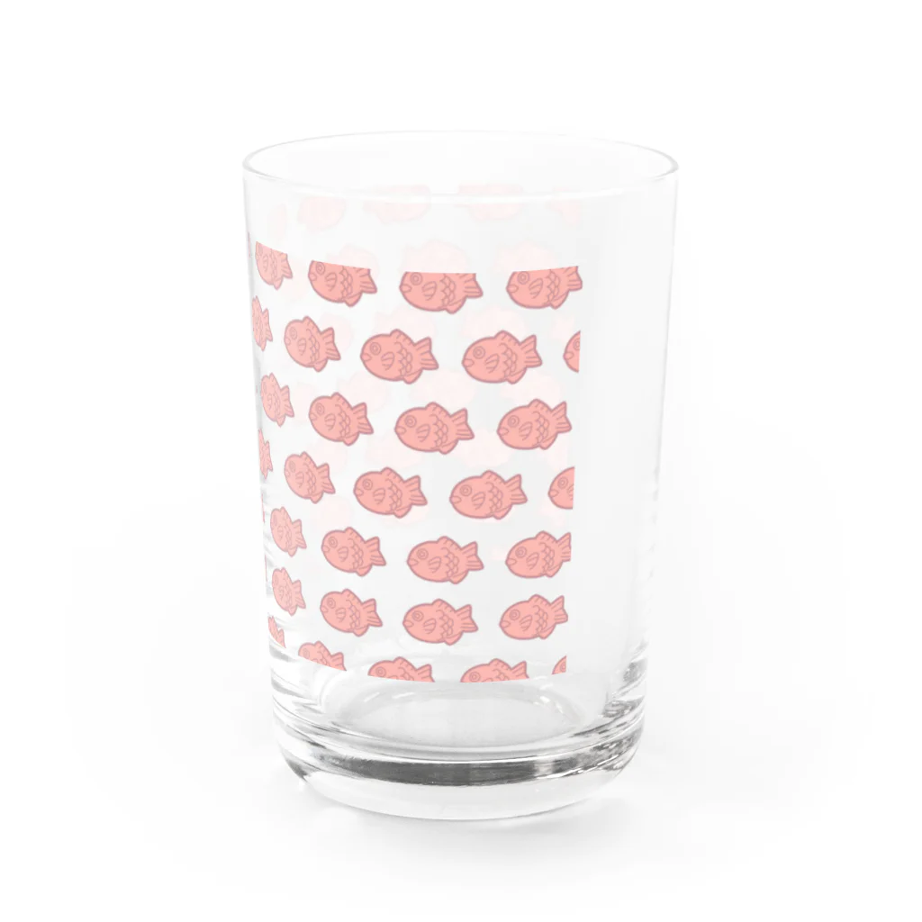 neuneunet.shopのピンクのたい焼き Water Glass :right