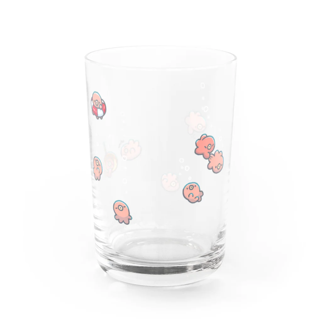 ぼく◓イラスト料理研究家の泳ぐたこ（淡） Water Glass :right