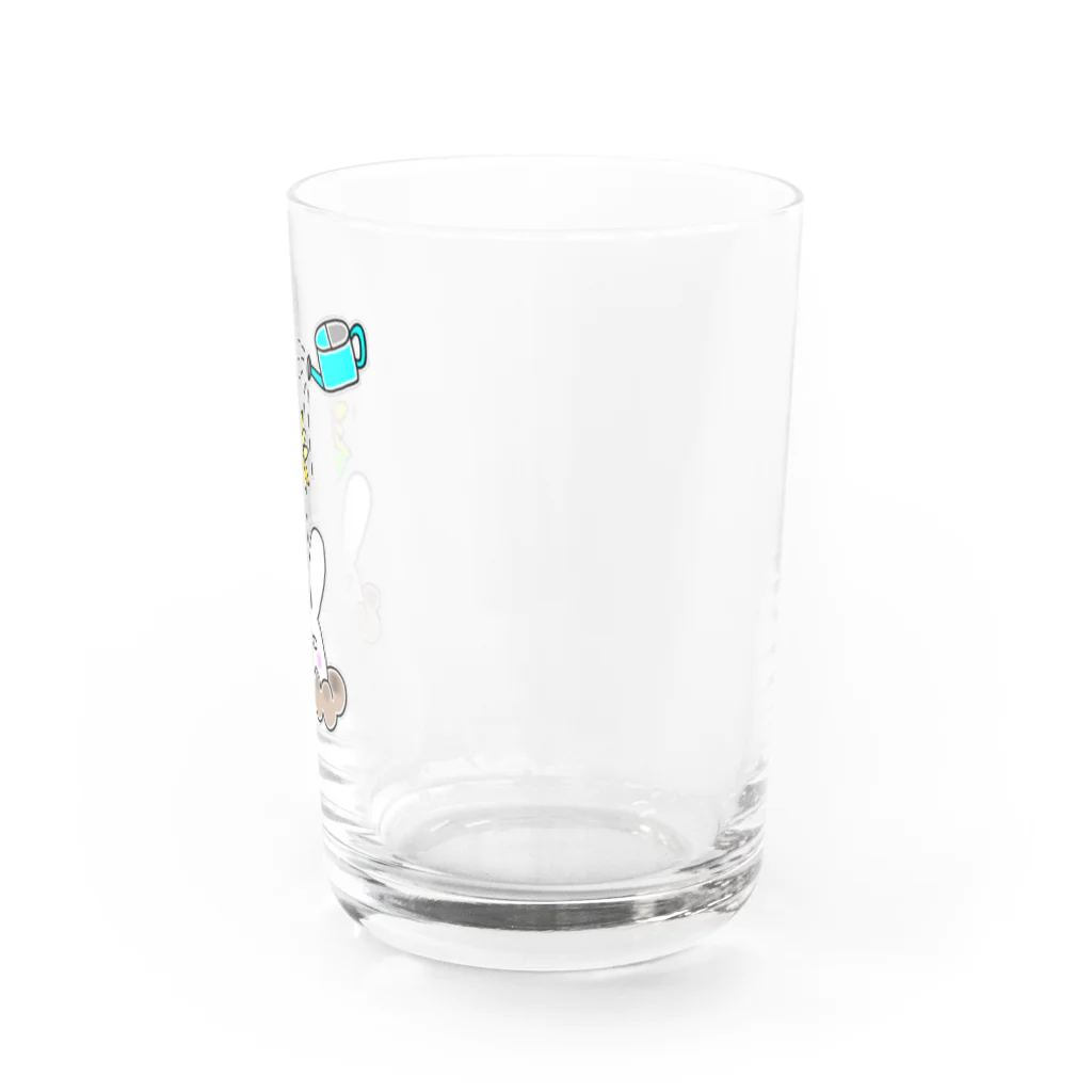 tacotuesdayのにんじんになりたいうさぎ『ひまわり』 Water Glass :right