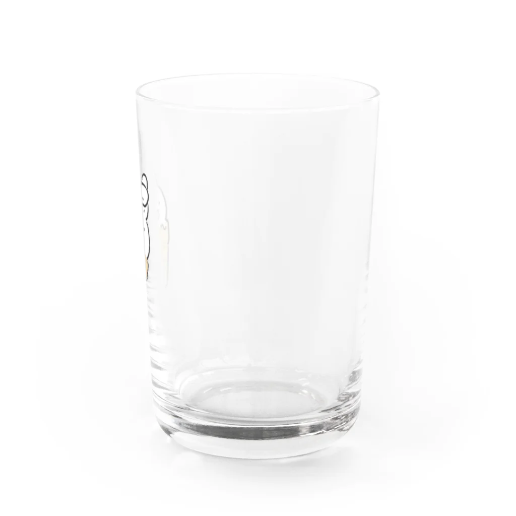 白くて簡素のソフトクリームうさちゃん グラス右面