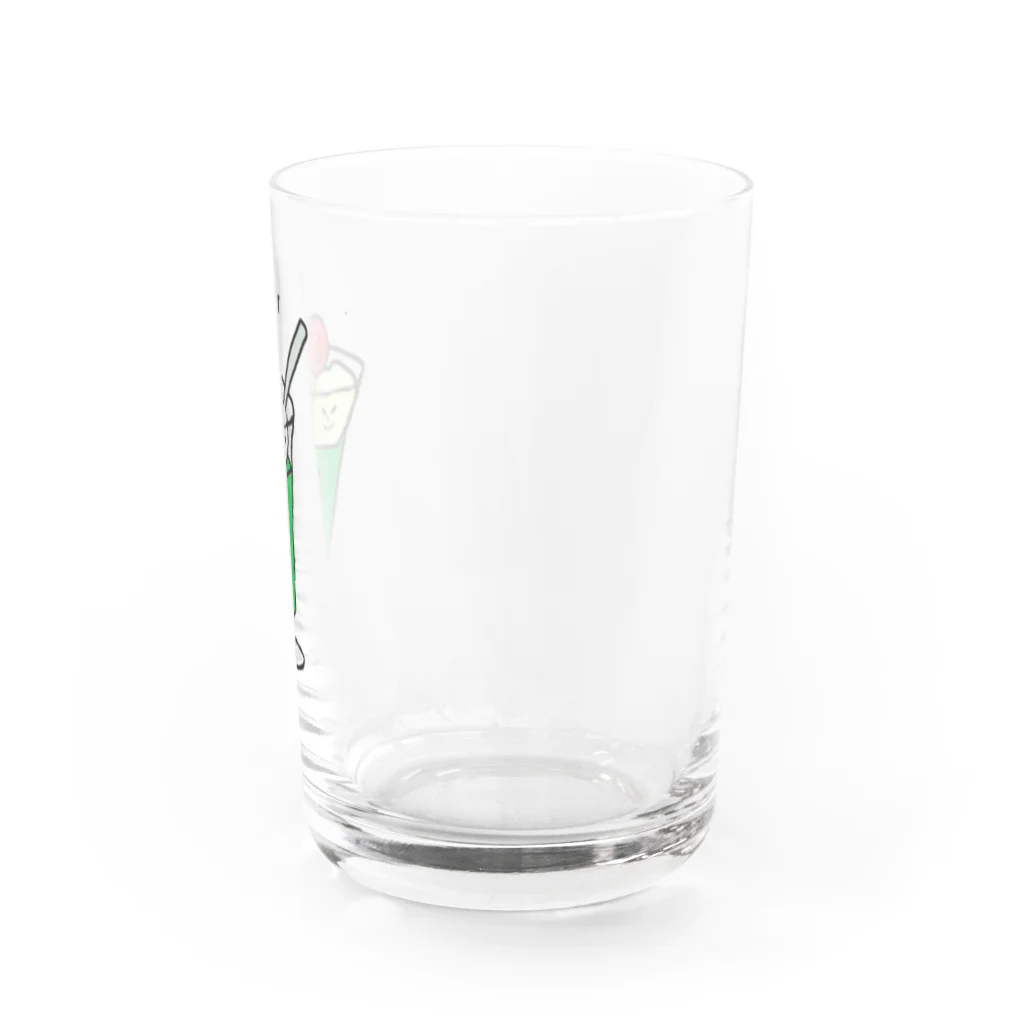 はらぺこ屋のメロンソーダくん Water Glass :right