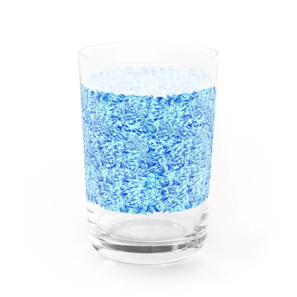 謎モノ店の長い濃い氷柄 Water Glass :right