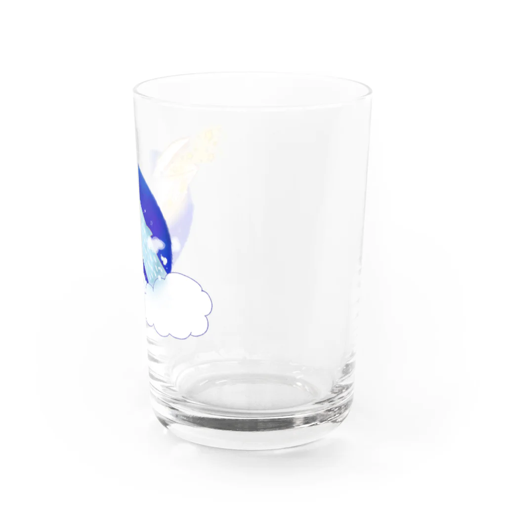 ミクモラのほほん日和の星シロナガスクジラ Water Glass :right