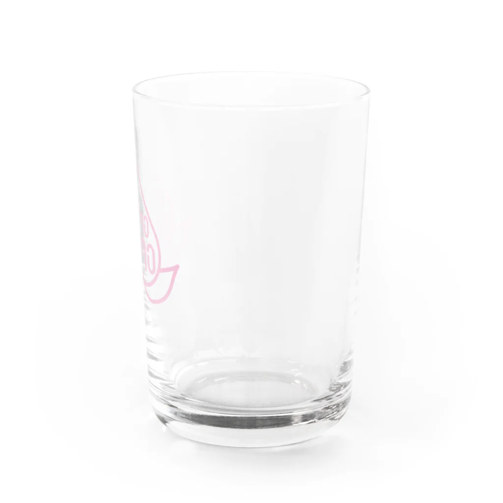 桃鴨の桃鴨ロゴ Water Glass :right