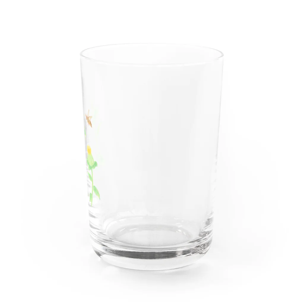 小さな星の庭のみつばちと紅花 Water Glass :right