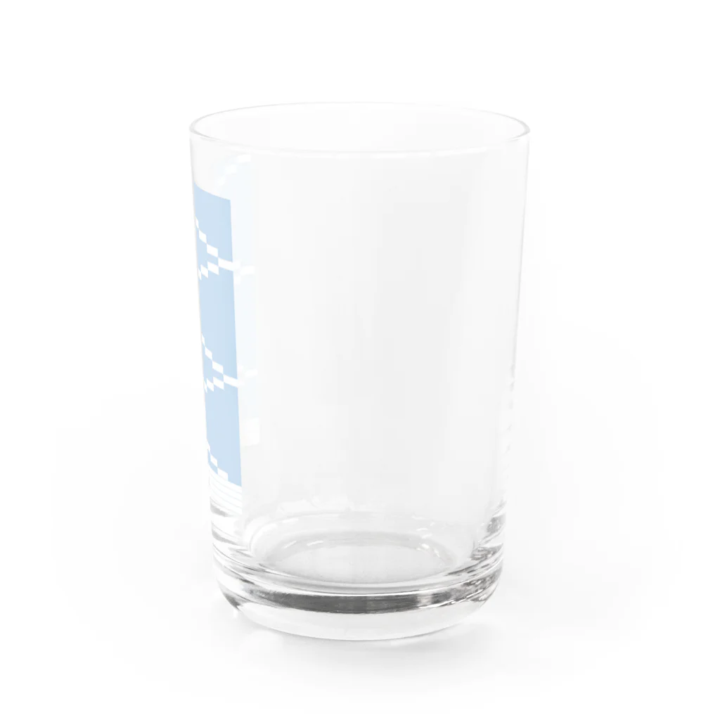 ○○の気分のスカイブルーと白の階段 Water Glass :right