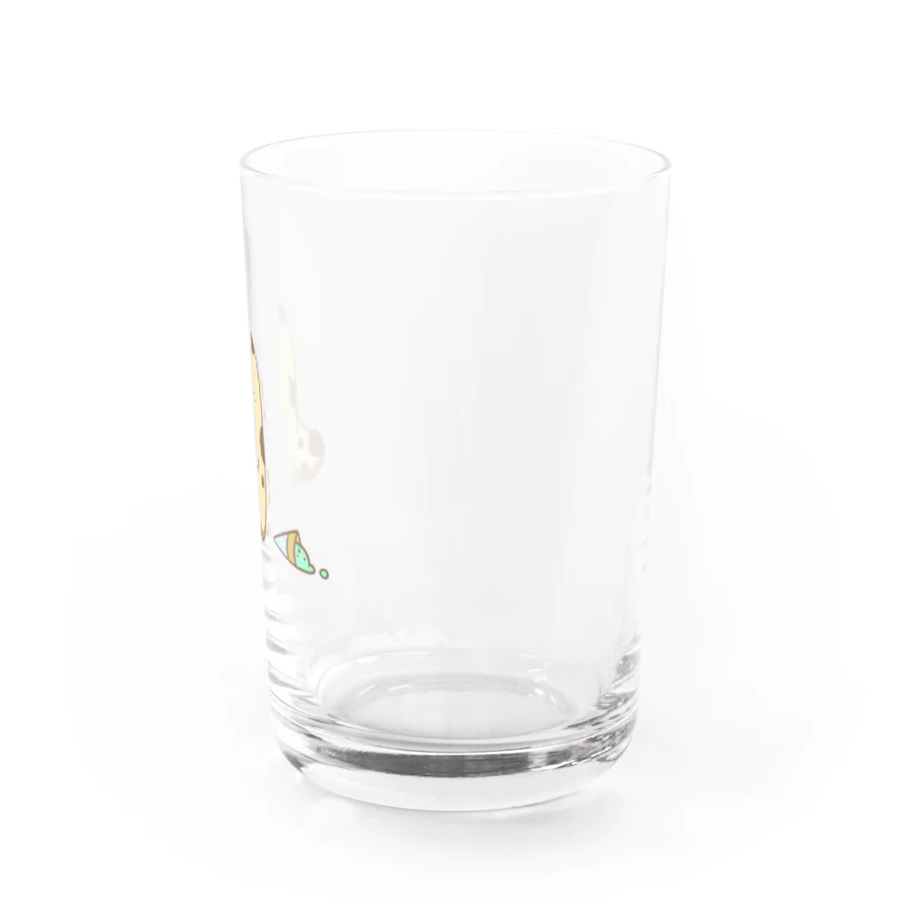 炭吉のおしまいちゃん（ぴえんVer.） Water Glass :right