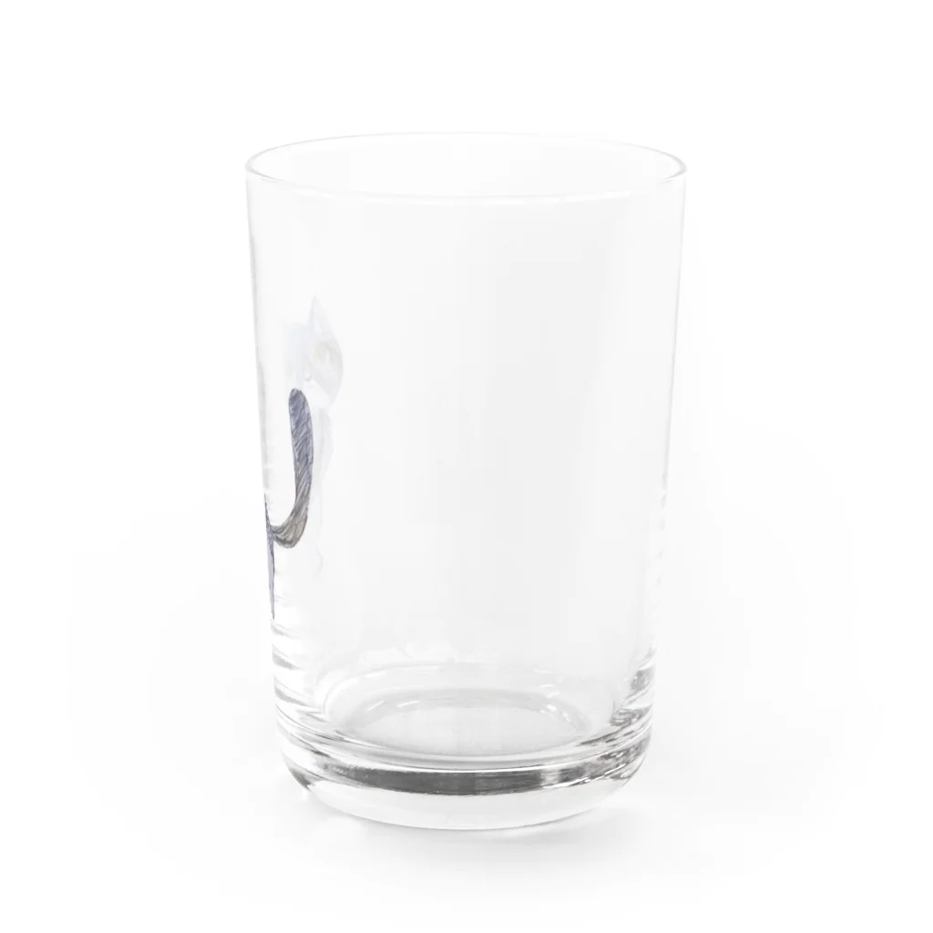 mamemimumoのハチワレにゃんこ Water Glass :right