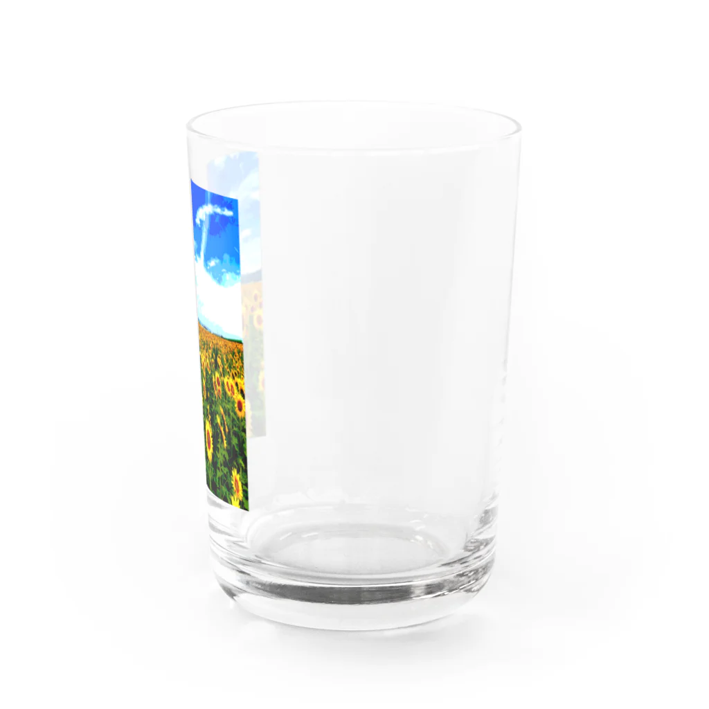 Danke Shoot Coffeeの山元町のヒマワリ畑 Water Glass :right