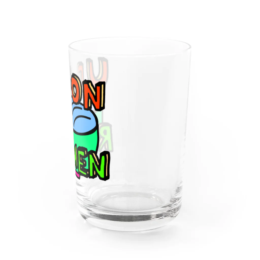 夫婦とその子のUDONRAMEN Water Glass :right