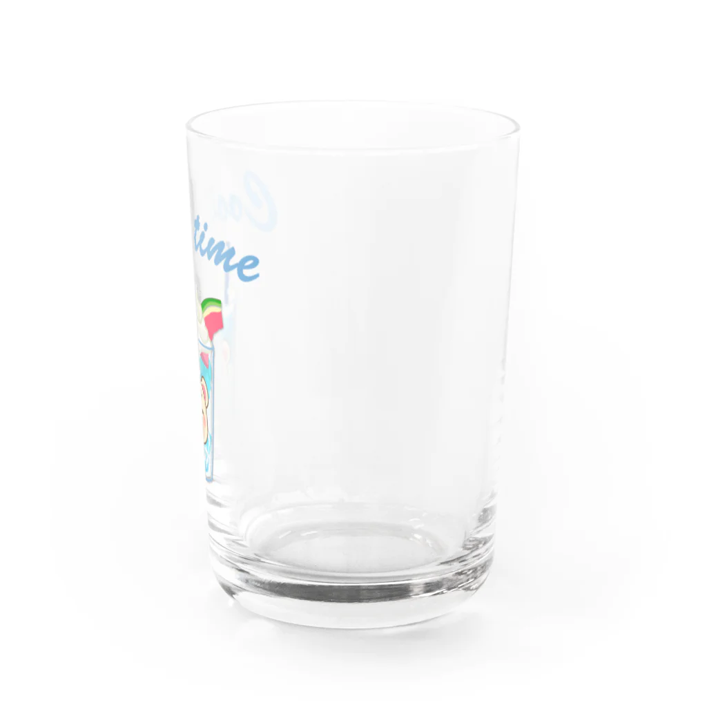 little lion house公式ショップ（大人のためのねこ）の白くまさんの青空ゼリーのクリームソーダ Water Glass :right