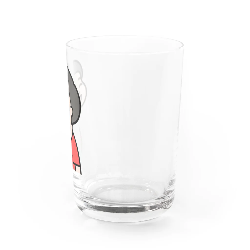 ハハのつぶやきのムスコ_レッド Water Glass :right