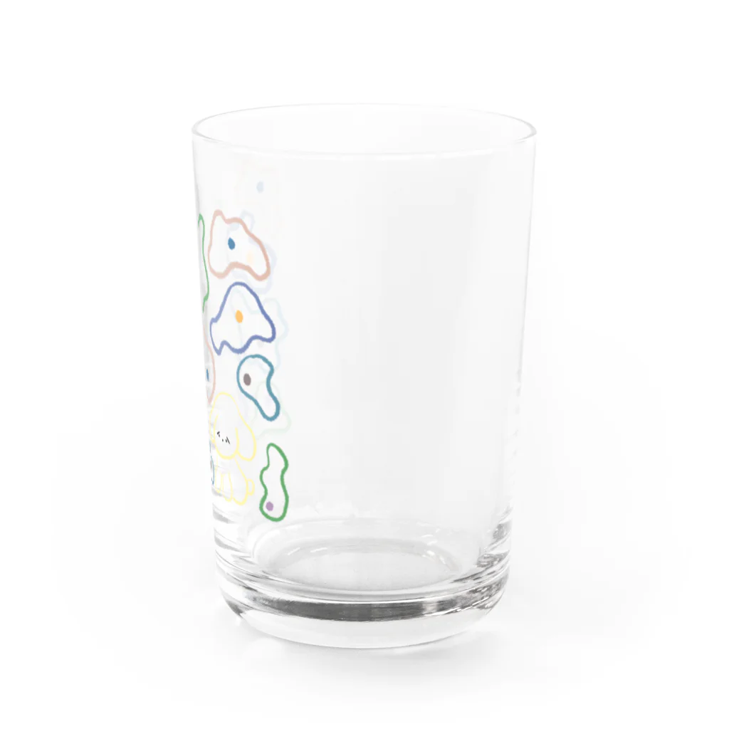 こまみこのおはなとすわるくん Water Glass :right