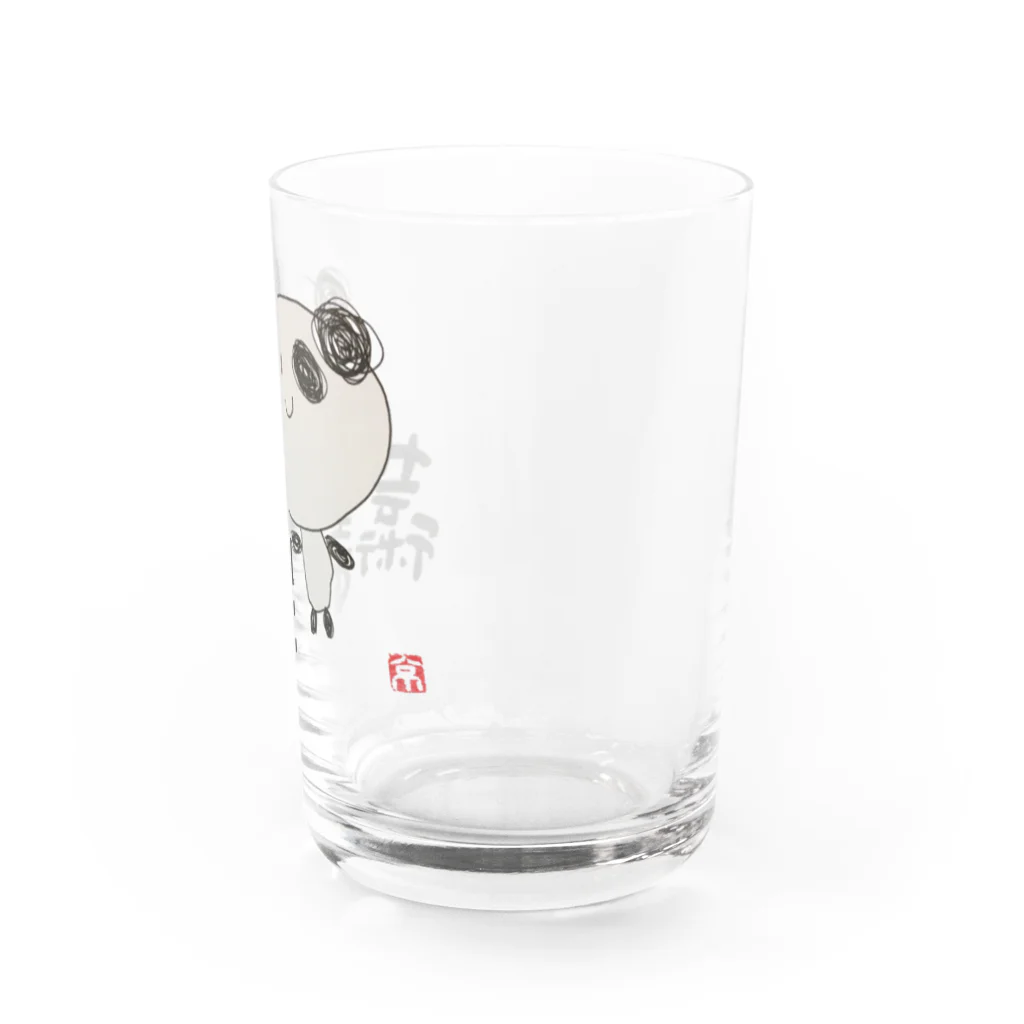 KYONSMILEのパンダで 白と黒の芸術 Water Glass :right