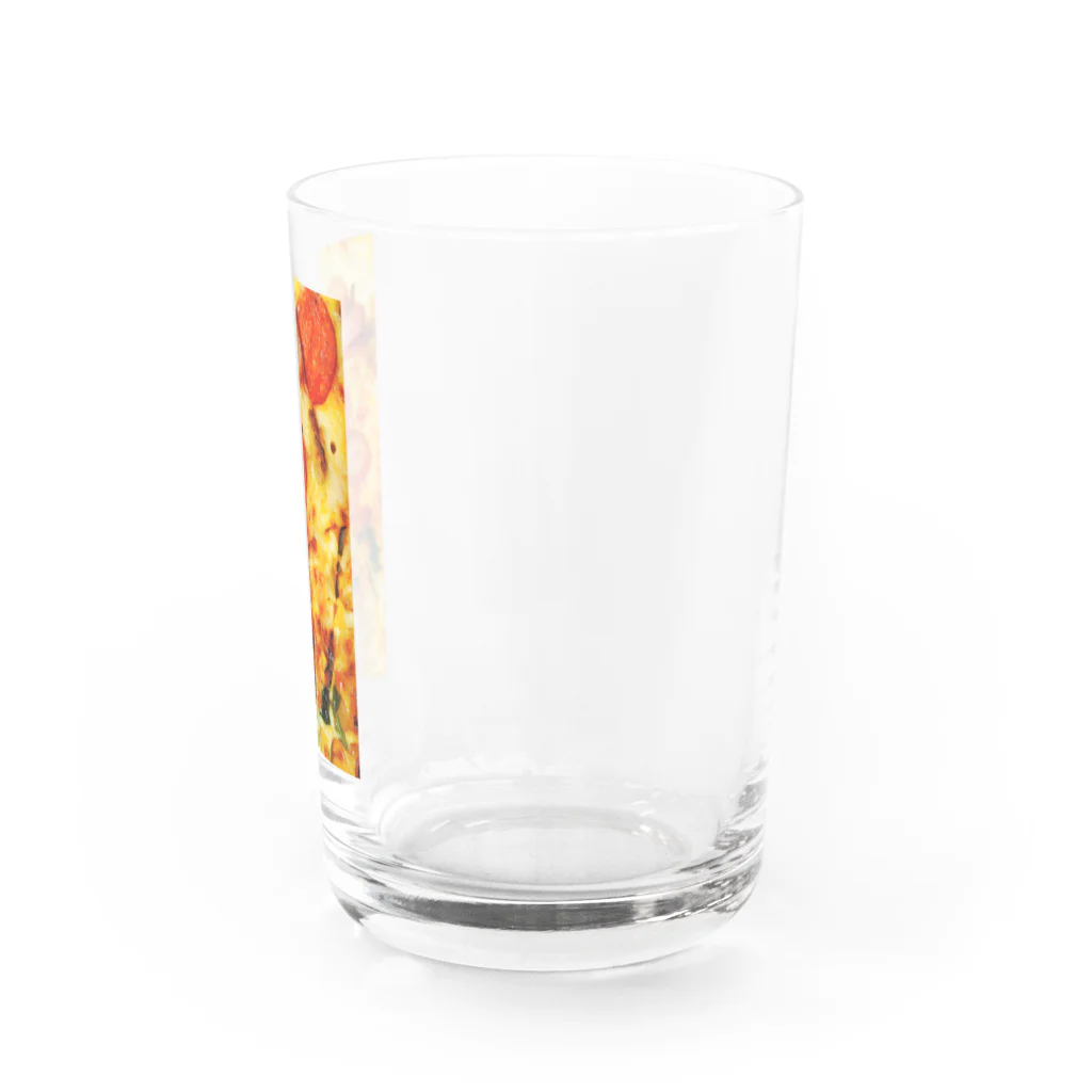 ファンシーゲリラ‖刺繍屋のエリコの飯テロ(ピザ) Water Glass :right