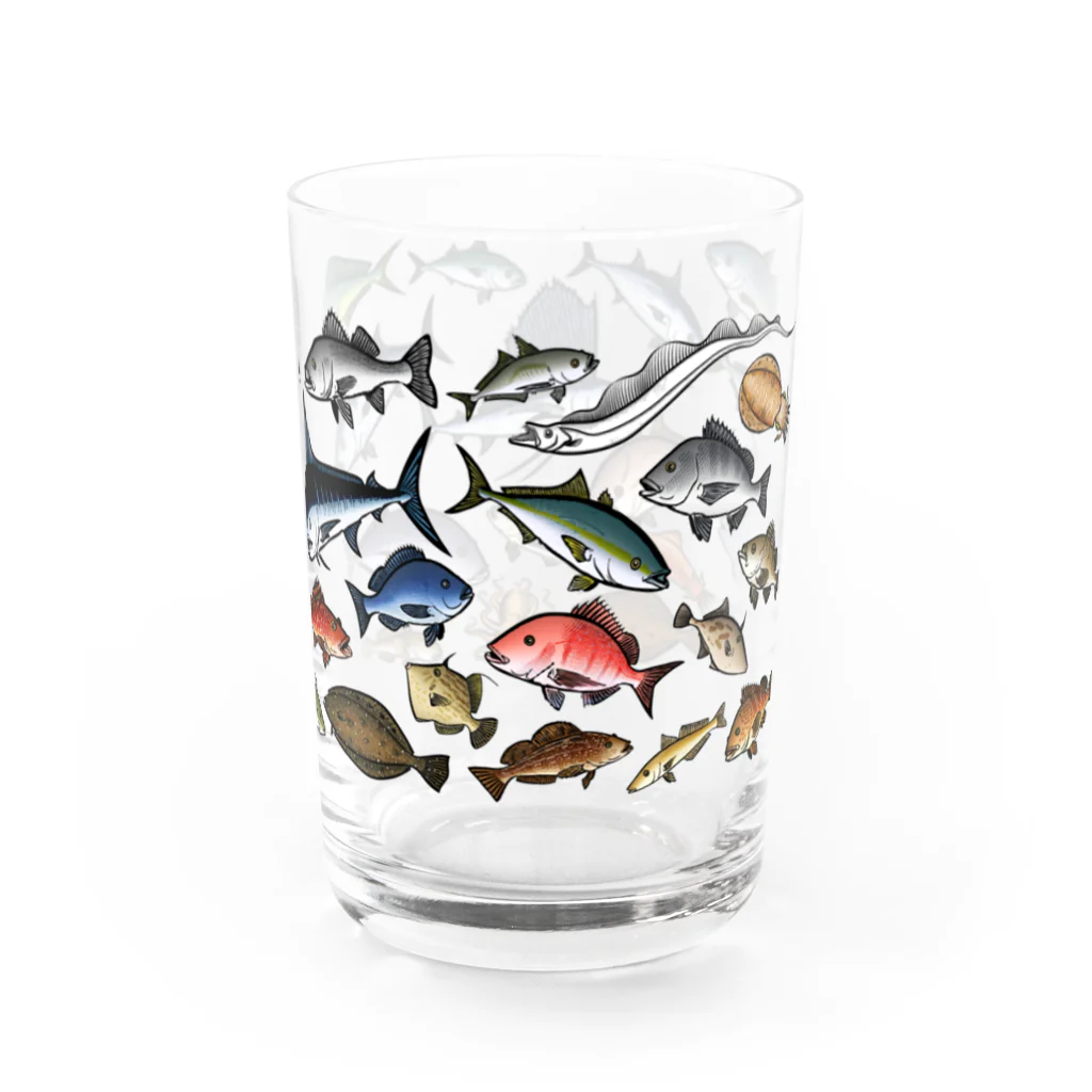 猫と釣り人のKAISUIGYO_1C_GL Water Glass :right