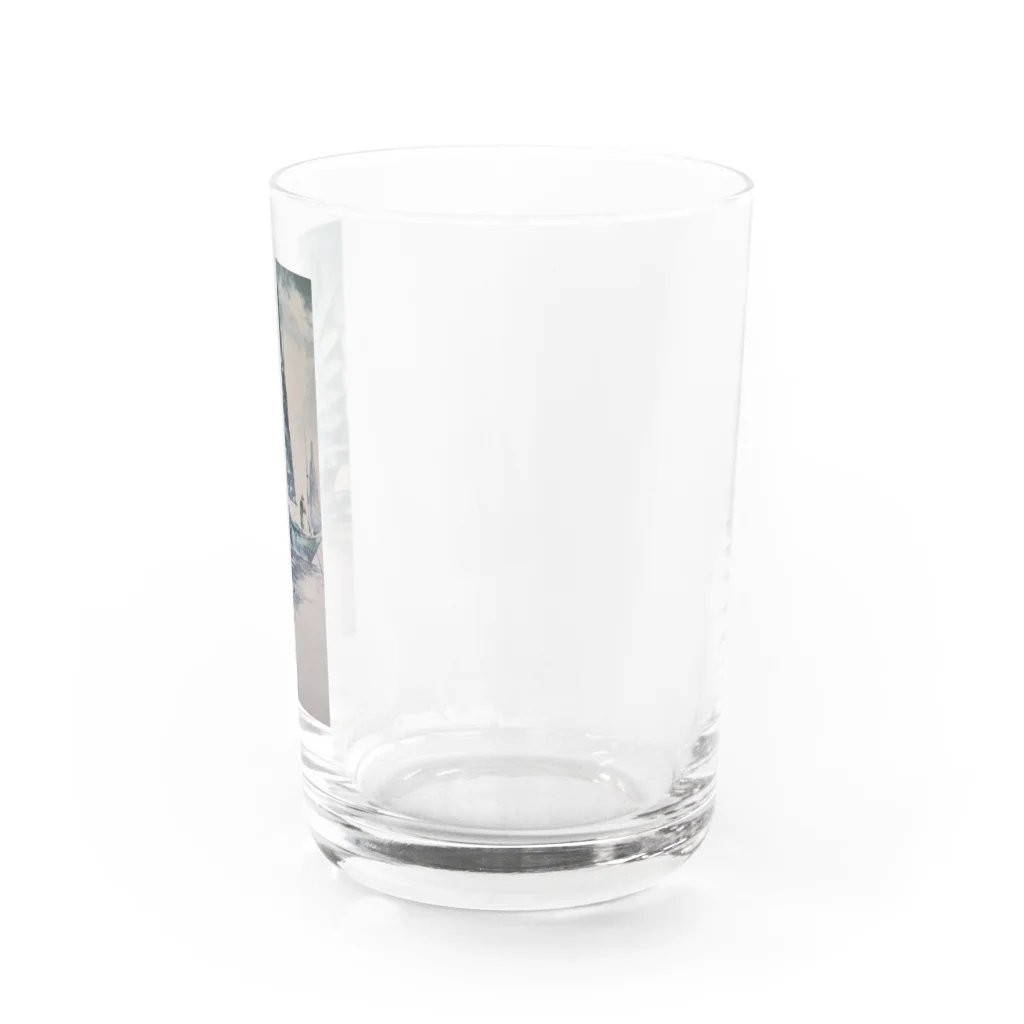 210210210のグリーンブルーな風No.2☆ Water Glass :right