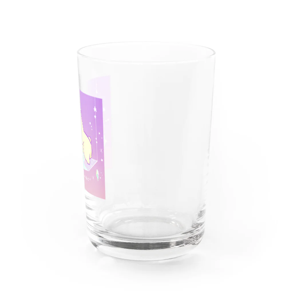 リンゴ茶んshop＊の氷の月とくまちゃん＊ Water Glass :right