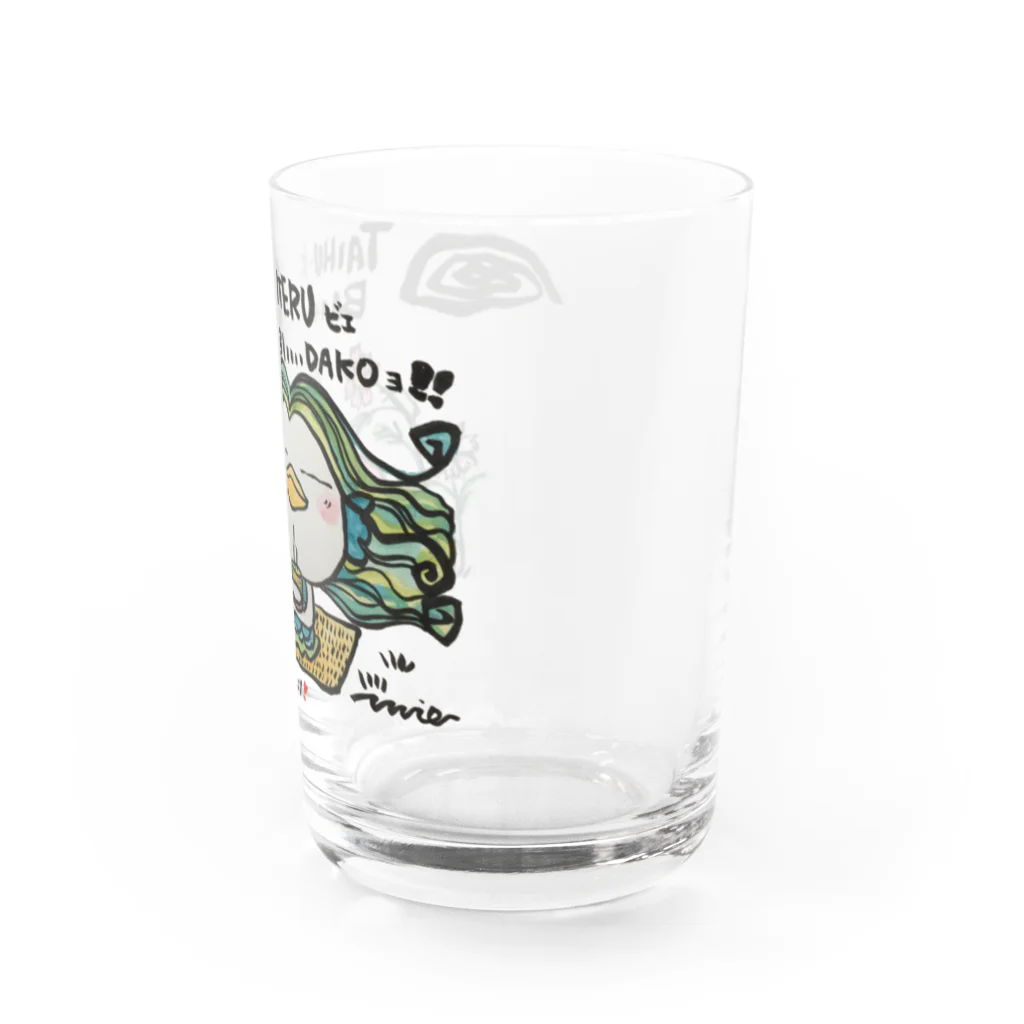 MIECHAN8787'S GALLERYのアマビエさん🎶～台風来てるビェ～ Water Glass :right