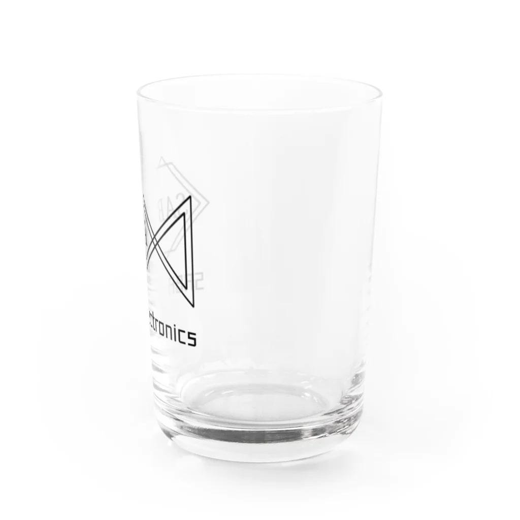 さば電子のSABAロゴ(白) Water Glass :right