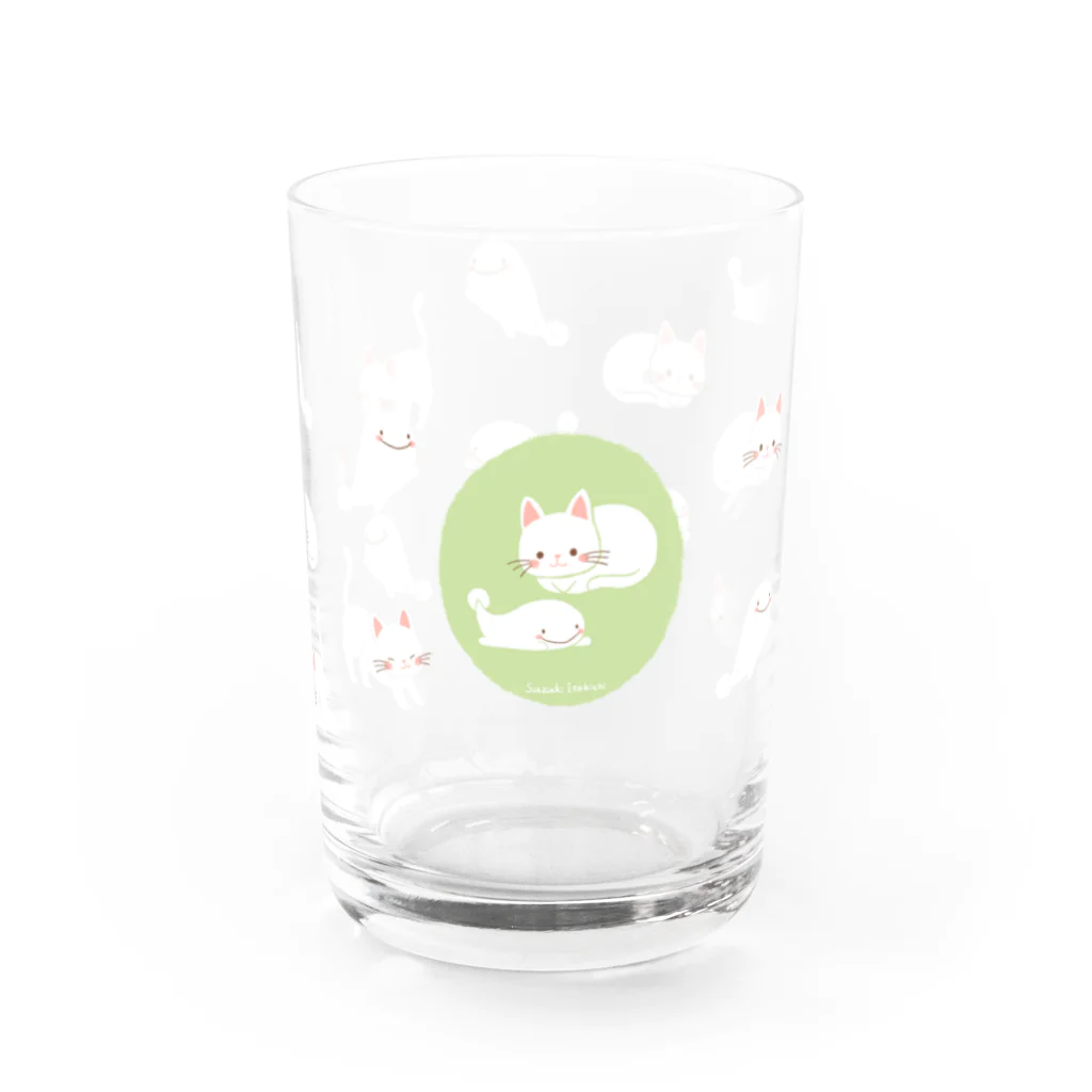 すずきいときちのさらまんだーとねこ Water Glass :right