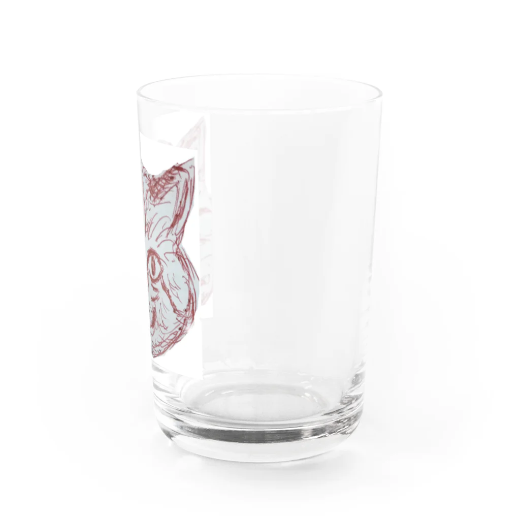 片目猫ライの部屋のライのグラス Water Glass :right