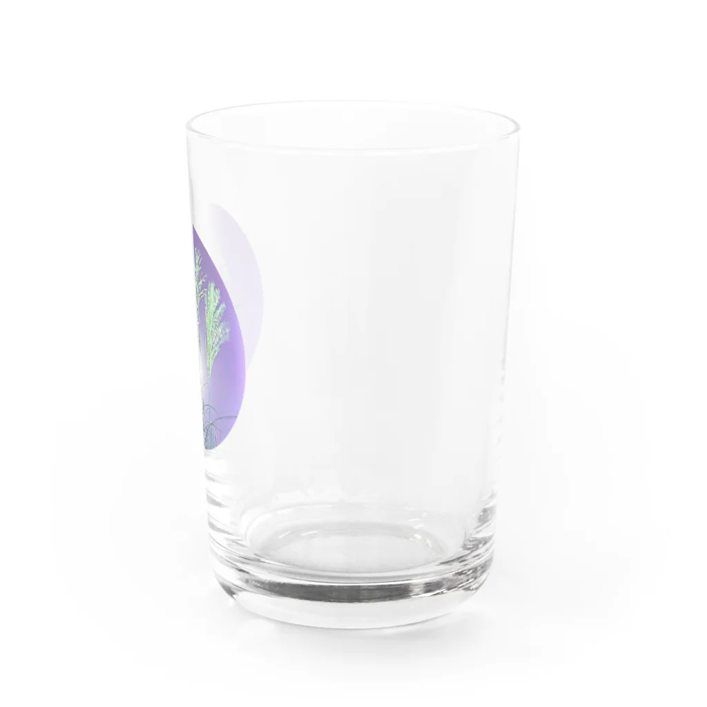 マロマロの月とススキ Water Glass :right