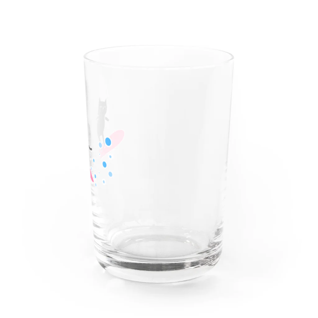 tamacchoのなみのり黒猫ちゃん Water Glass :right