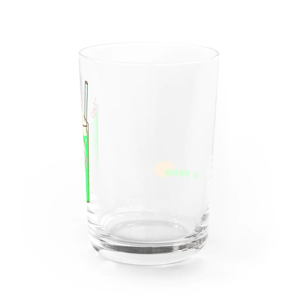 えもんち屋のメロンソーダ専用グラス Water Glass :right