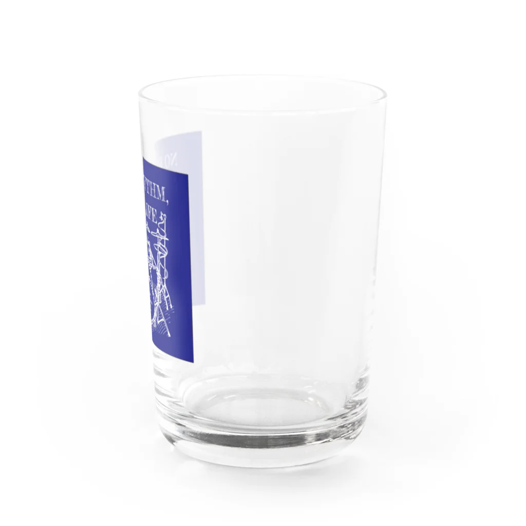 立花朝人オフィシャルグッズの青の中のドラムセット Water Glass :right