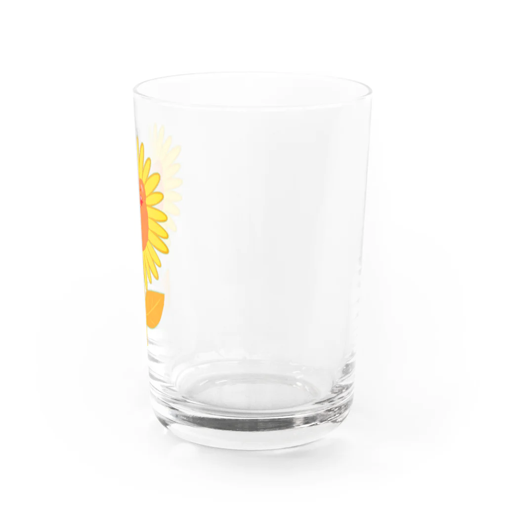 からっぽのオーブンのひまわりポメ Water Glass :right