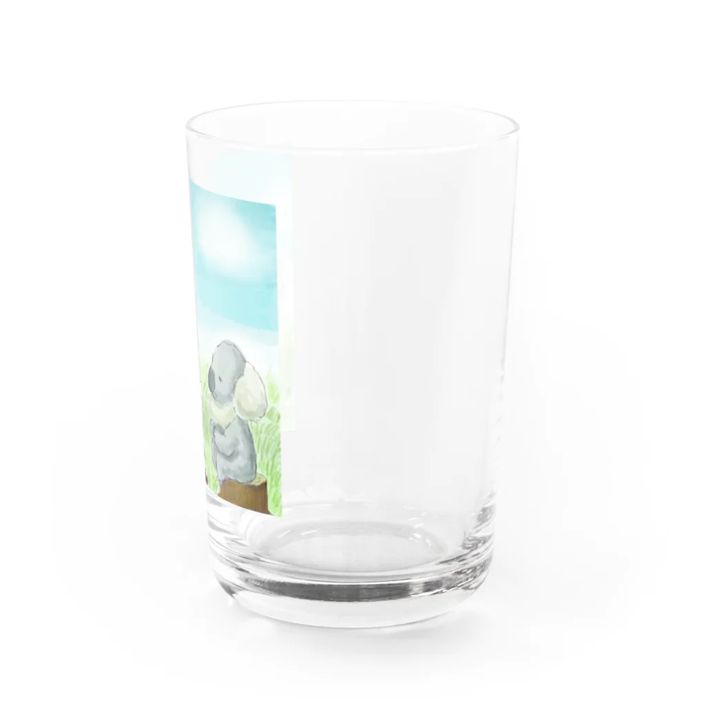 hirakoのおじいちゃんとコアラ Water Glass :right