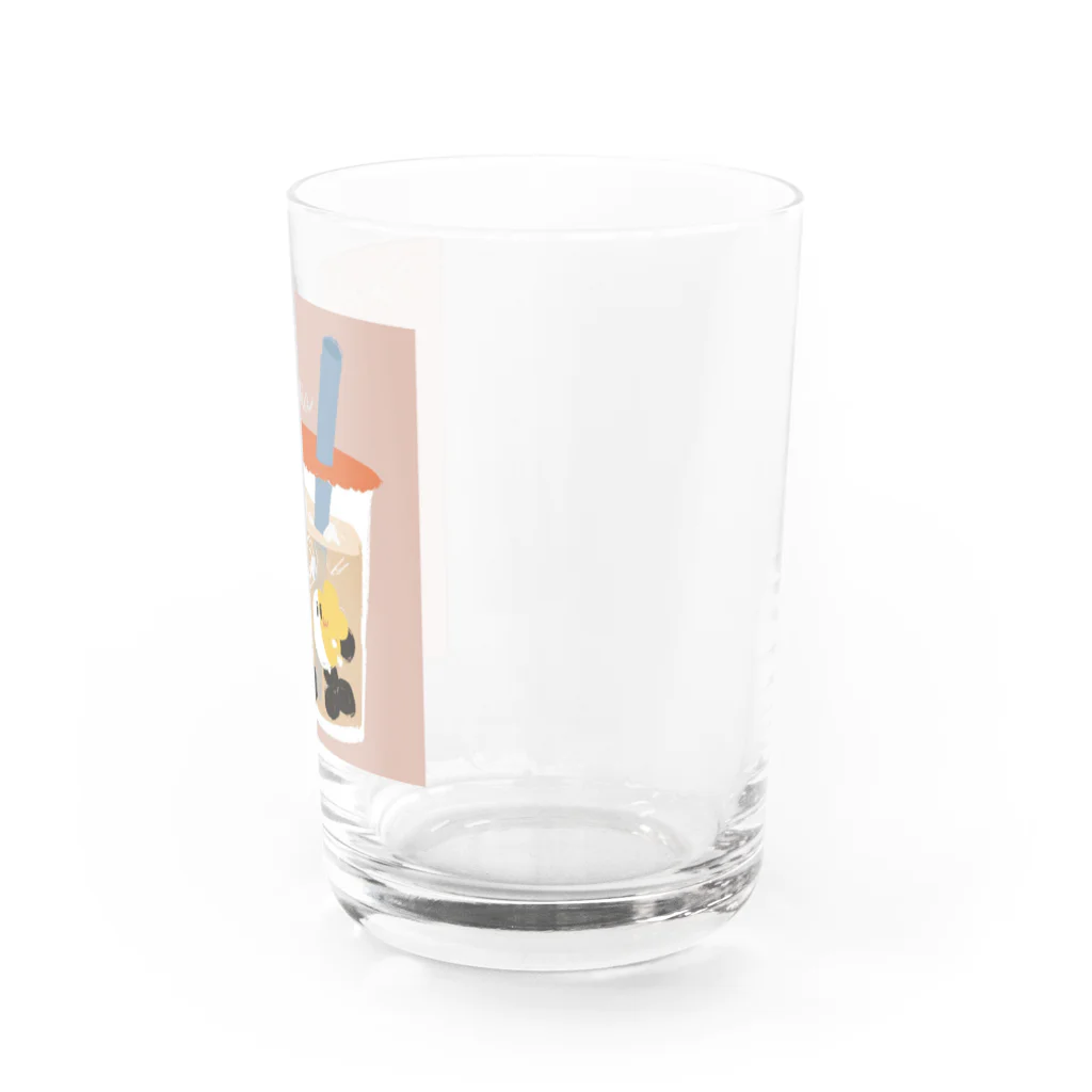 もぐろうofficial web SHOPの【もぐろう】タピオカ飲むもぐ Water Glass :right