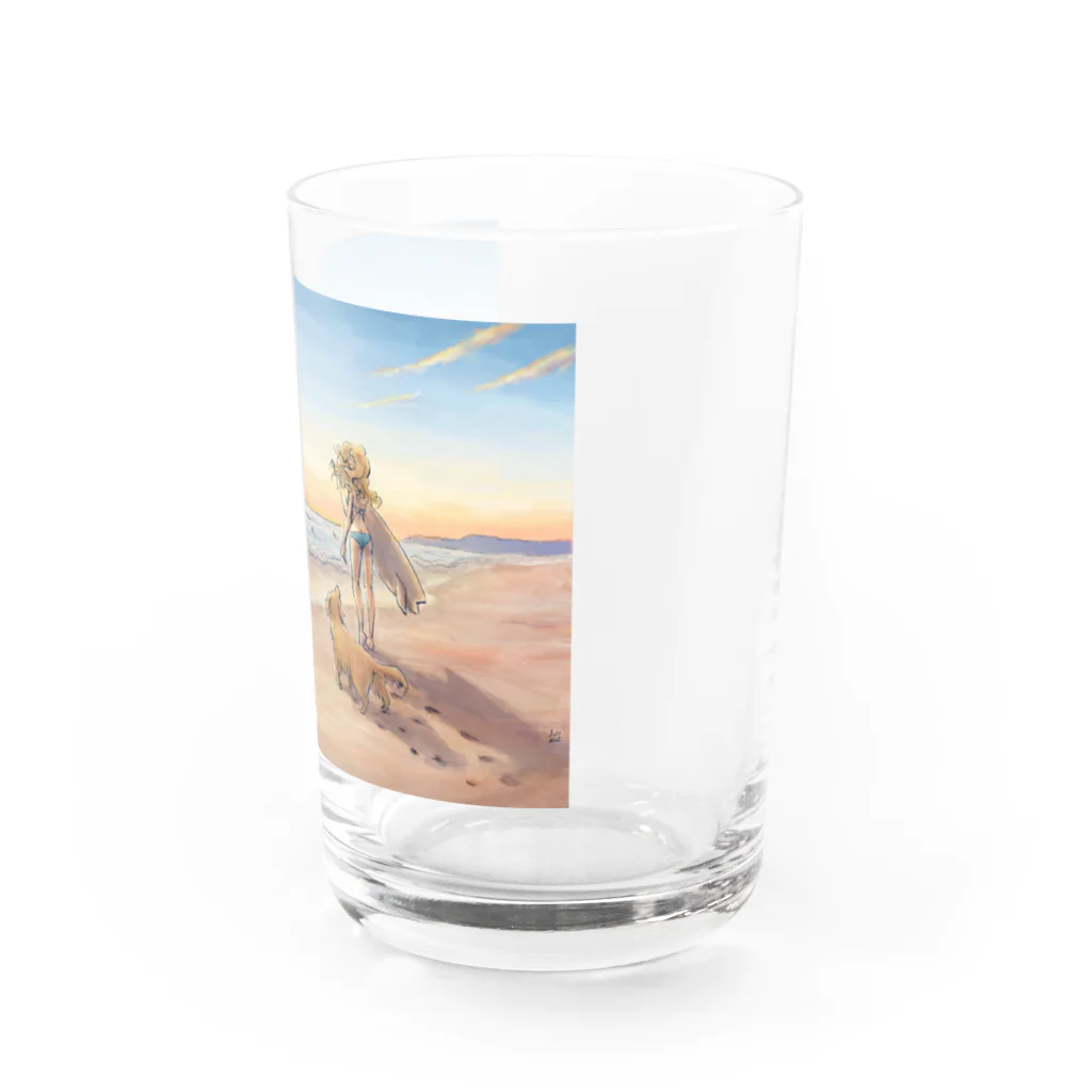 サトウノリコ*のsunrise beach Water Glass :right