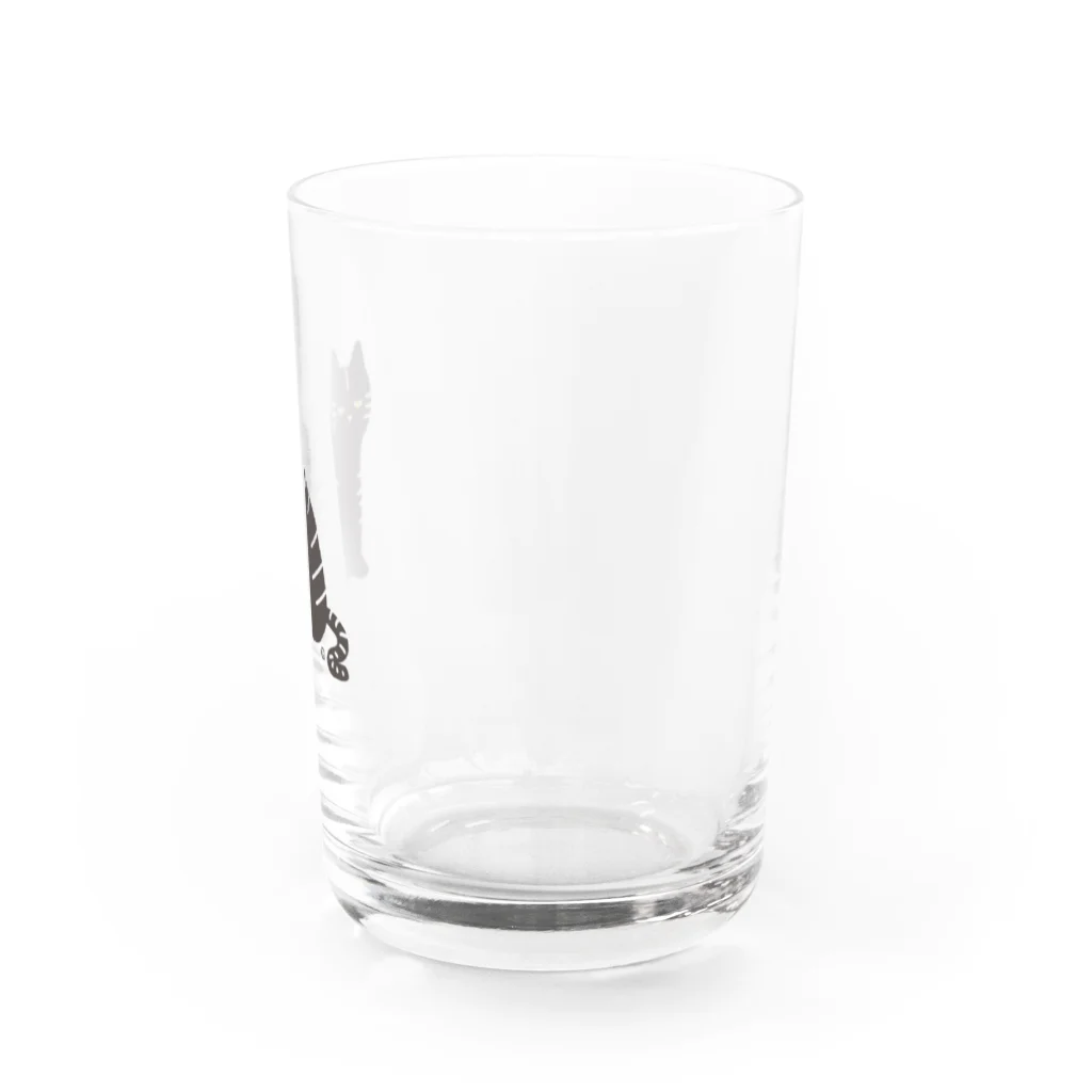 本田しずまるの絵のグッズのトラネコ・黒・小 Water Glass :right