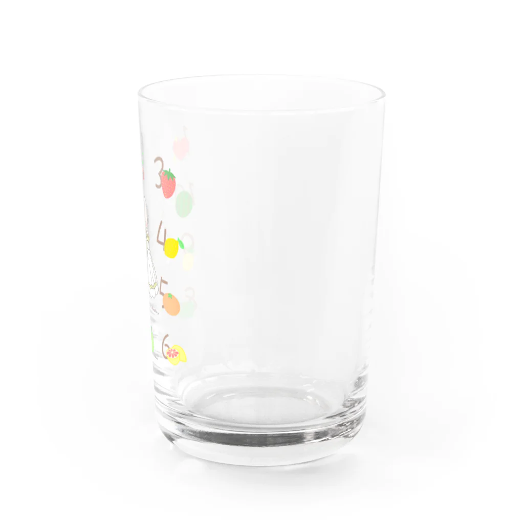 しばの夢工房イラストグッズ店の赤ちゃんの体重カレンダー（ピンク無し） Water Glass :right