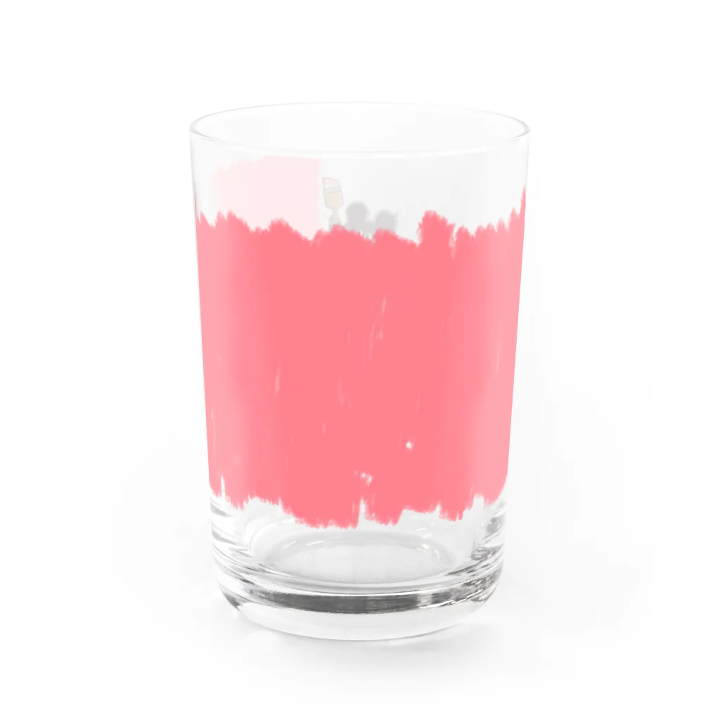 凸凹ショップのひまのかたまり ひま太郎グラス「きょうはぬりぬりしましゅ」ピンク Water Glass :right