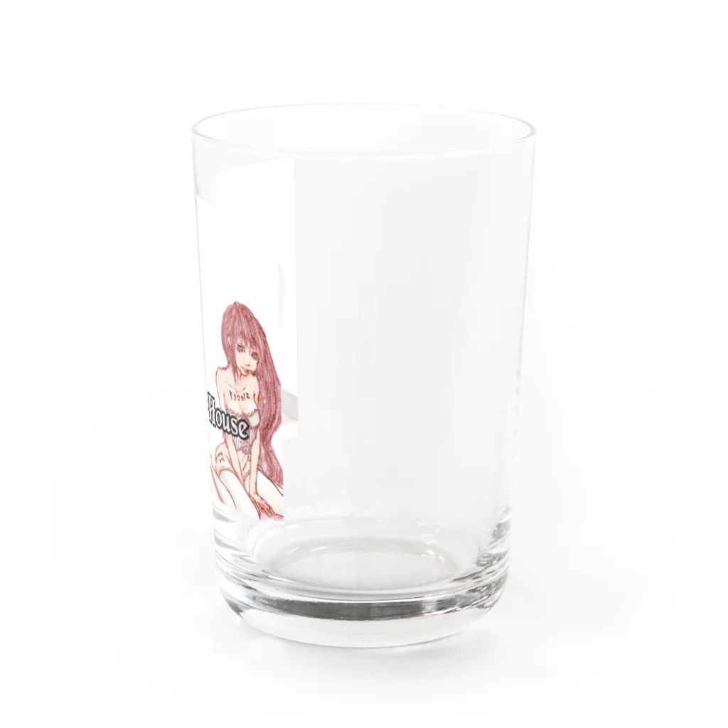 ネズミ🐁🐀🐆17liveの白黒ネズミ Water Glass :right