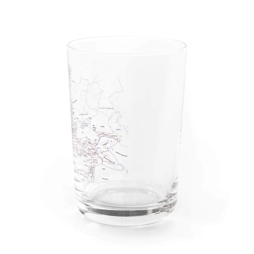 Kubaaniのローマ帝国地図 Water Glass :right